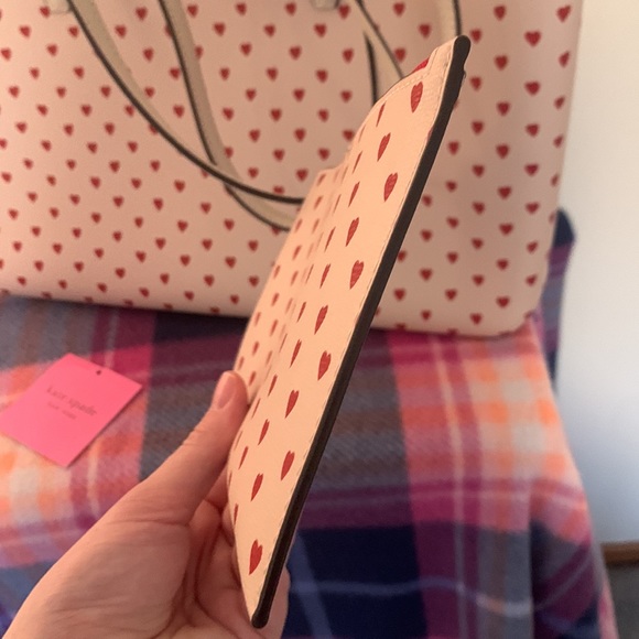 Nwt Kate spade all day heart printed pvc large tote bag - Picture 13 of 16